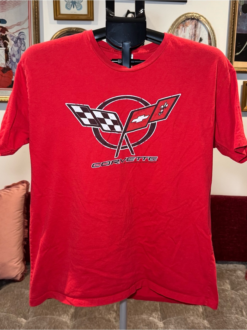 Corvette Men's Red Short Sleeve Graphic Tee